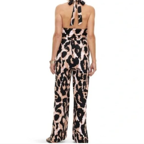 DVF for Target NWT Women’s Halter Leopard Jumpsuit Size XL - Picture 2 of 8